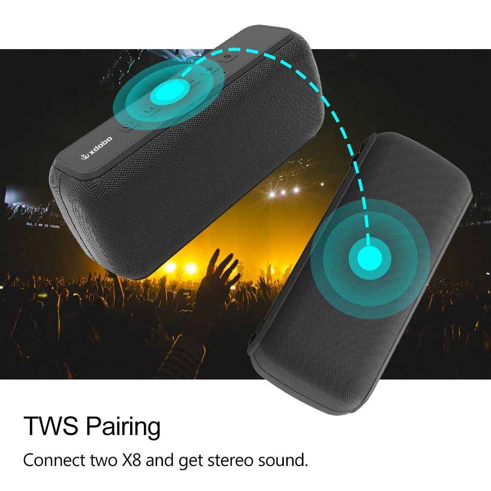 XDOBO - X8 60W Speaker - Bluetooth 5.0 - IPX5 Waterproof