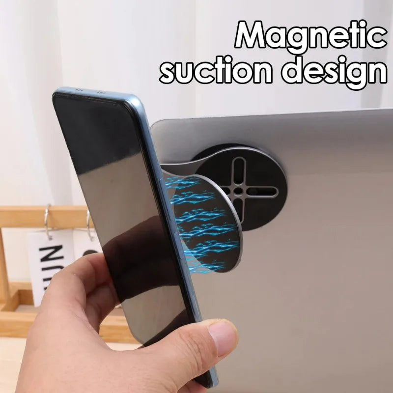 Magnetic Desktop Cell Phone Holder for MagSafe Desktop Foldable Phone Stand Magnetic Mount for Car Laptop for Magsafe Bracket