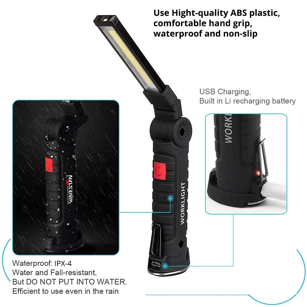 Trendx Store - Camping LED Zaklamp - Magnet & Haak - 5 Modi