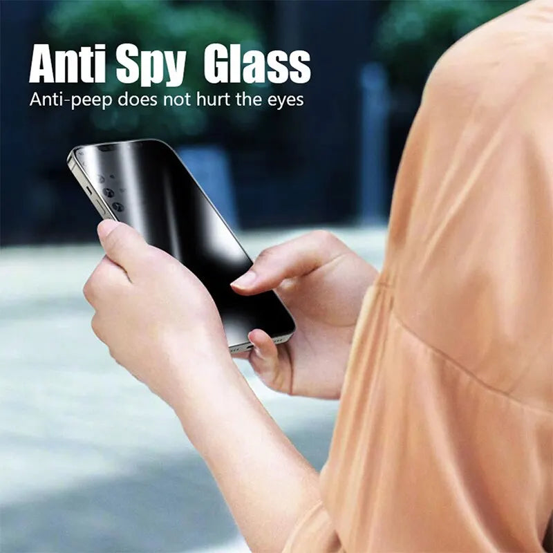 4PCS Privacy Screen Protector | For iPhone 14 Pro Max 16 Pro | Anti-Spy Glass | For iPhone 13 15 12 11 Pro Max 13 Mini | Tempered Glass