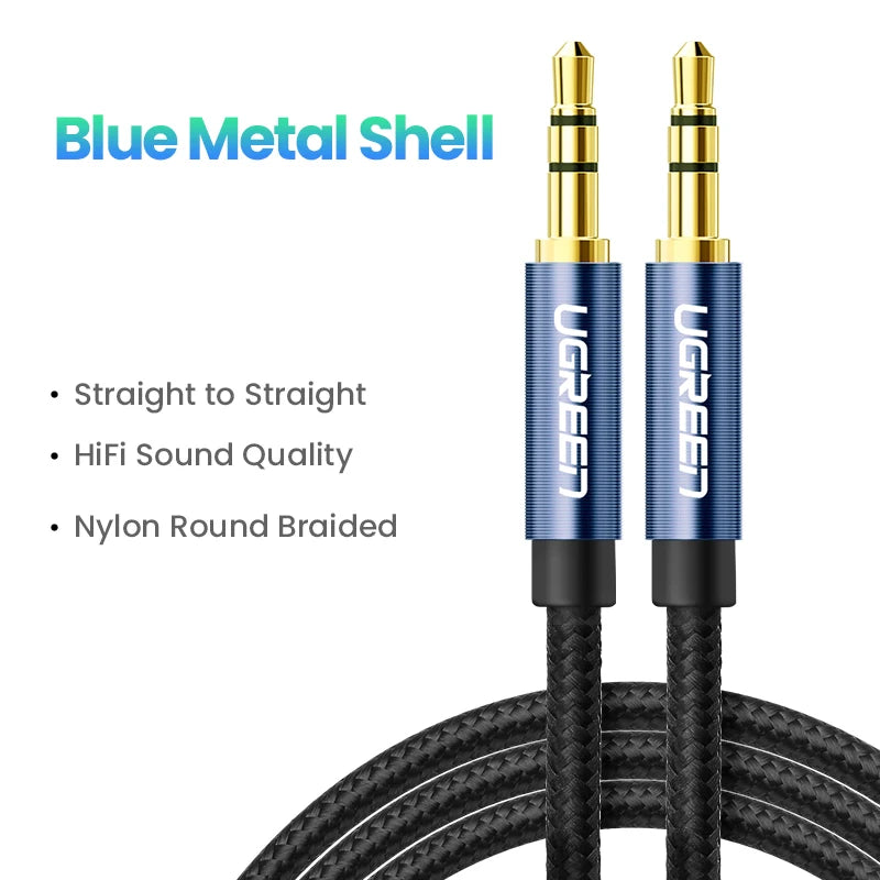 UGREEN Aux Cable Speaker Cable 3.5mm Audio Cable for Car Headphone Audio 3.5mm Jack Speaker for Samsung Xiaomi Cable Aux 3.5mm