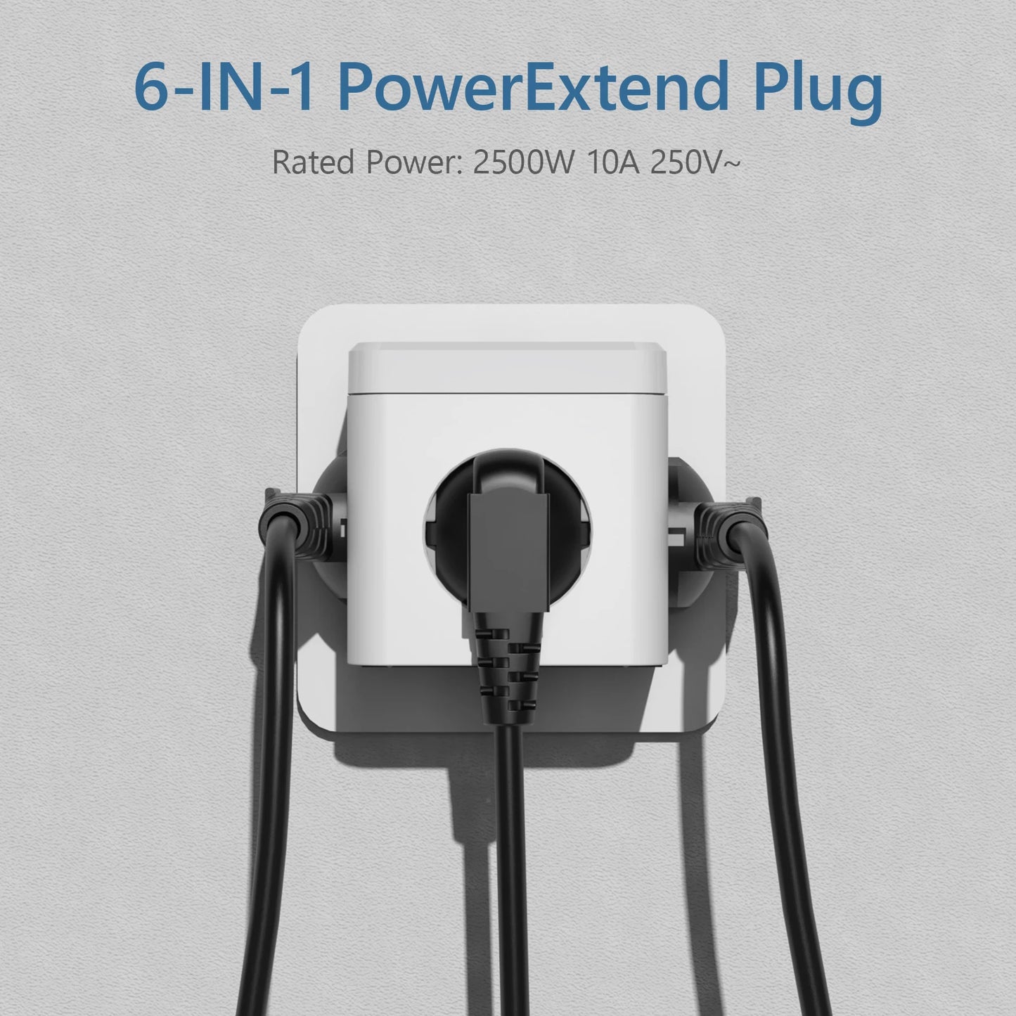 Multiple Wall Socket Extender with Switch 3 Outlets 3 USB Ports Portable Cube Multi Socket Power Adapter Charger For Home Travel