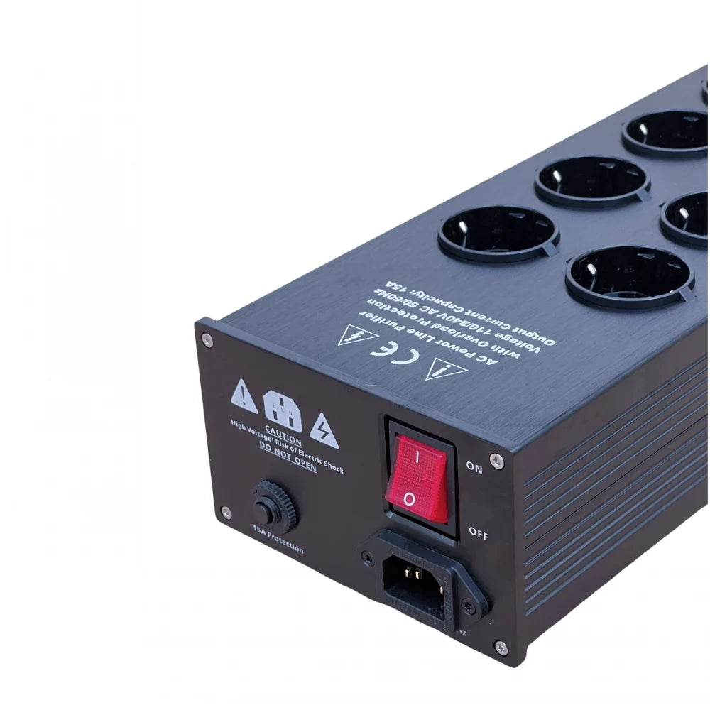 MATIHUR e-TP80 Audio Noise AC Power Filter | Power Conditioner | Power Purifier | Surge Protection | EU Outlets Power Strip