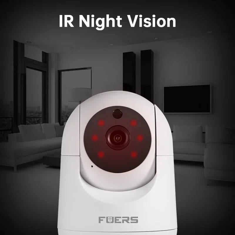 Fuers 5MP WiFi Camera | Tuya Smart Home | Indoor Wireless IP Surveillance Camera | AI Detect | Automatic Tracking | Security Baby Monitor