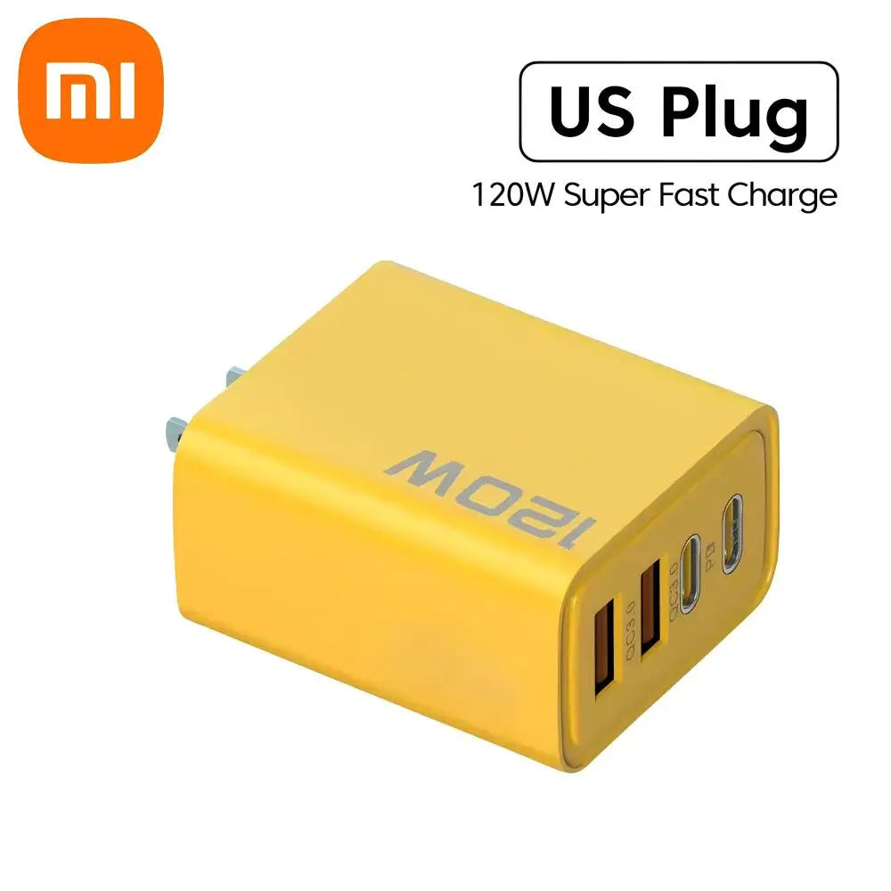 Xiaomi 120W Fast Charger Type-C PD Fast Charging charger Quick Charge USB 3.0 Charger Adapter EU/US For iPhone Samsung Xiaomi