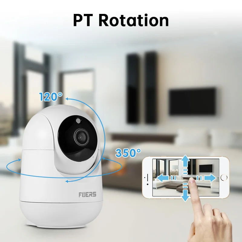 Fuers 5MP WiFi Camera | Tuya Smart Home | Indoor Wireless IP Surveillance Camera | AI Detect | Automatic Tracking | Security Baby Monitor