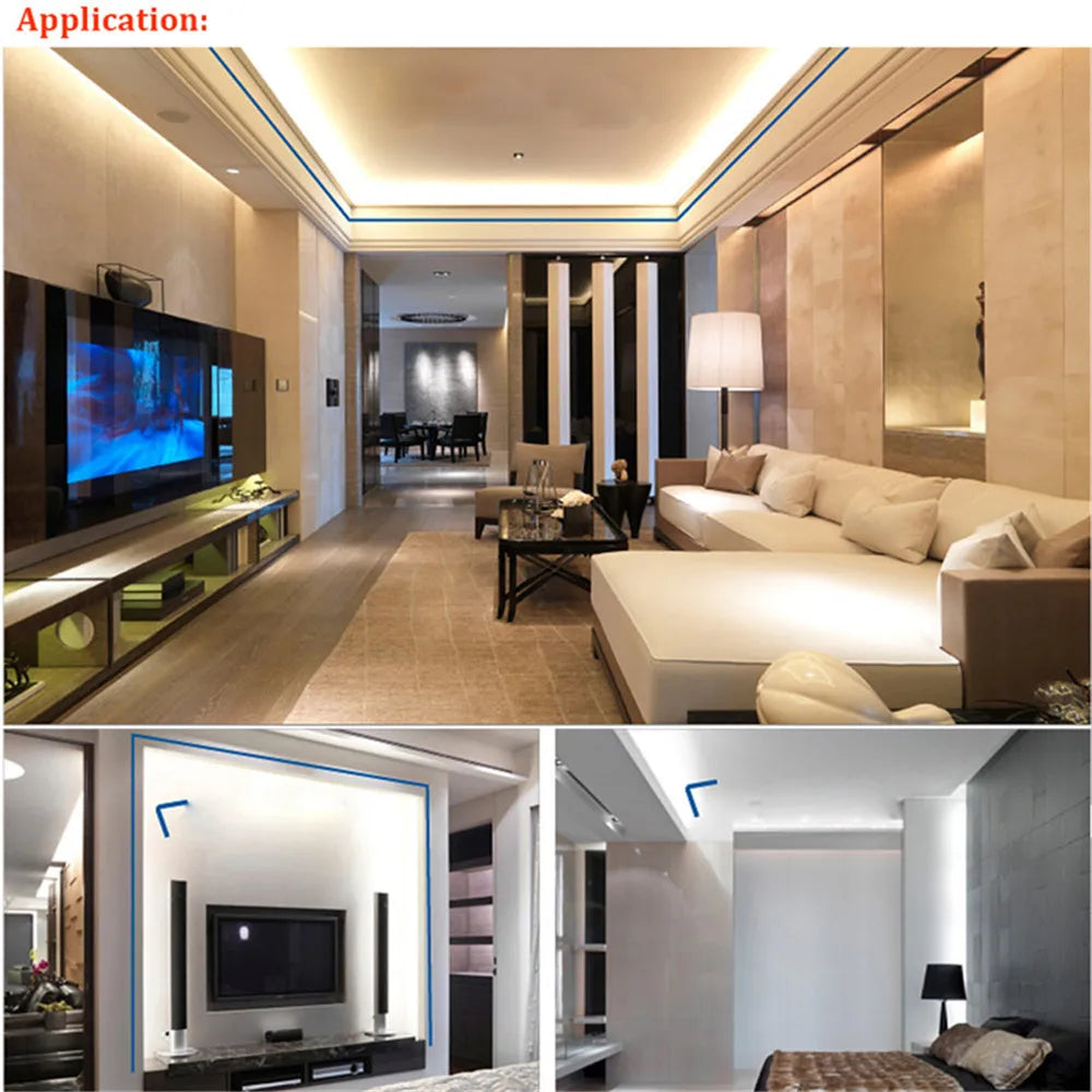 High Quality | AC 220V LED Strip Lights | 5050SMD | 60LEDs/m | Flexible Outdoor | Warm White Lamp | Waterproof LED Tape | With EU Power Plug