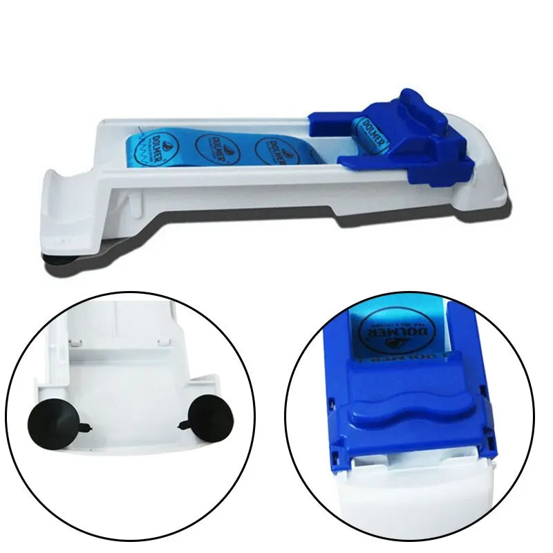 Groente- en Vleesroller Machine – Koolrol & Druivenblad Vuller – Handmatig Keukenhulpmiddel (1 stuk, Wit & Blauw)