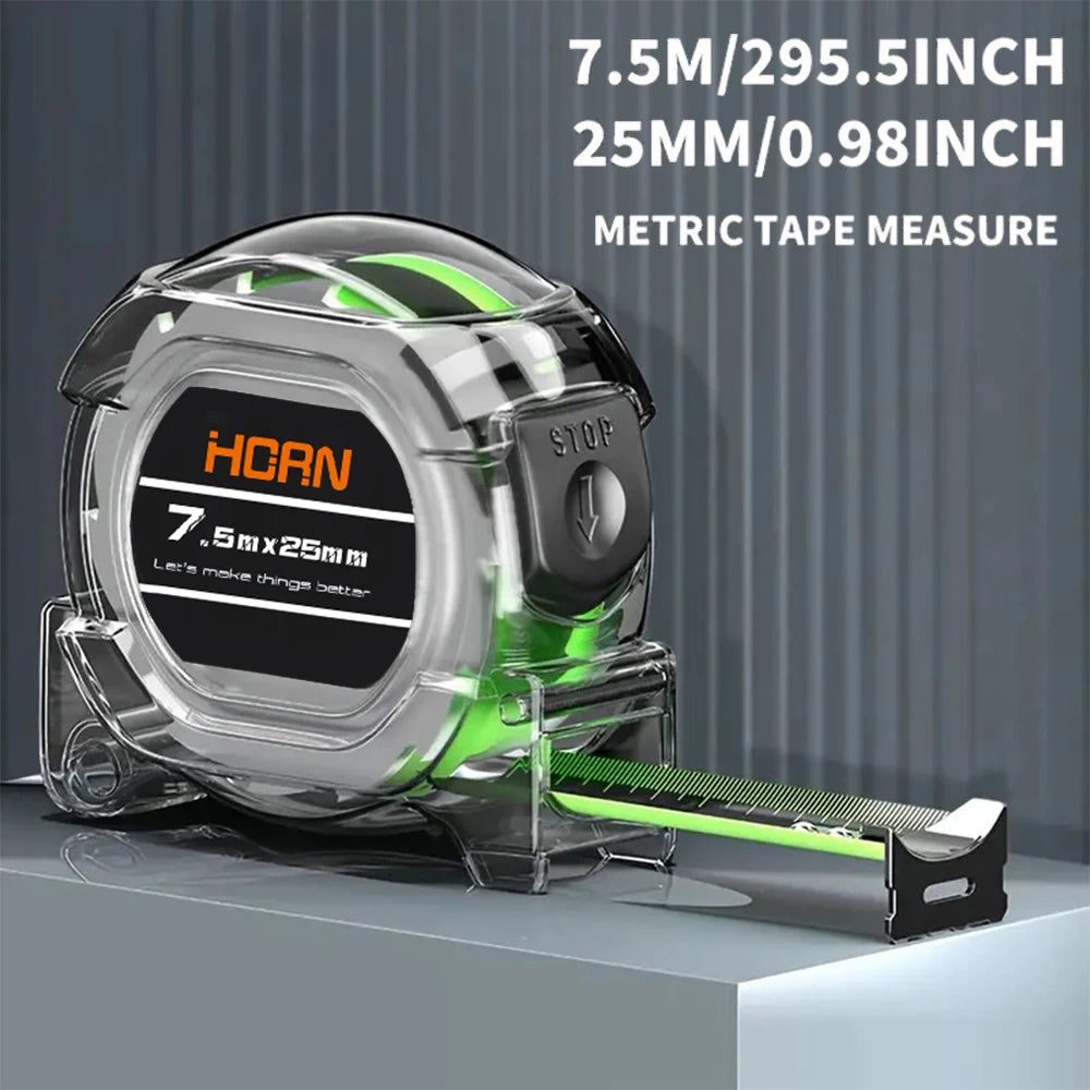 Self-Locking Tape Measure – Fluorescent, High Precision | 3M / 5M / 7.5M / 1