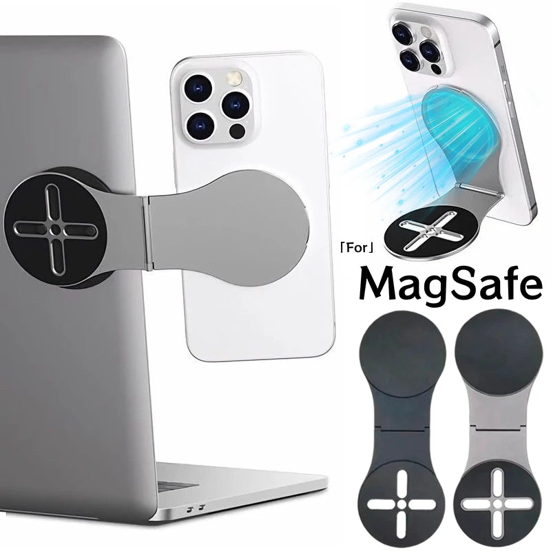 Magnetic Desktop Cell Phone Holder for MagSafe Desktop Foldable Phone Stand Magnetic Mount for Car Laptop for Magsafe Bracket