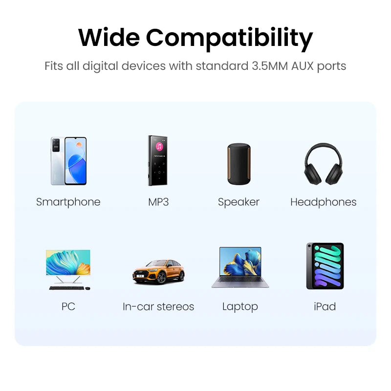 UGREEN Aux Cable Speaker Cable 3.5mm Audio Cable for Car Headphone Audio 3.5mm Jack Speaker for Samsung Xiaomi Cable Aux 3.5mm