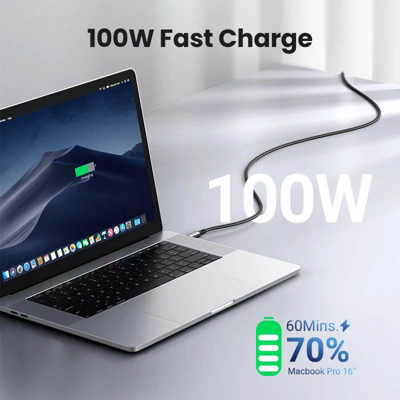UGREEN 100W USB C to USB Type C Cable For iPhone 15 14 Macbook Samsung S9 QC4.0 Fast Charging Cable USB C Cable Charger USB 5A