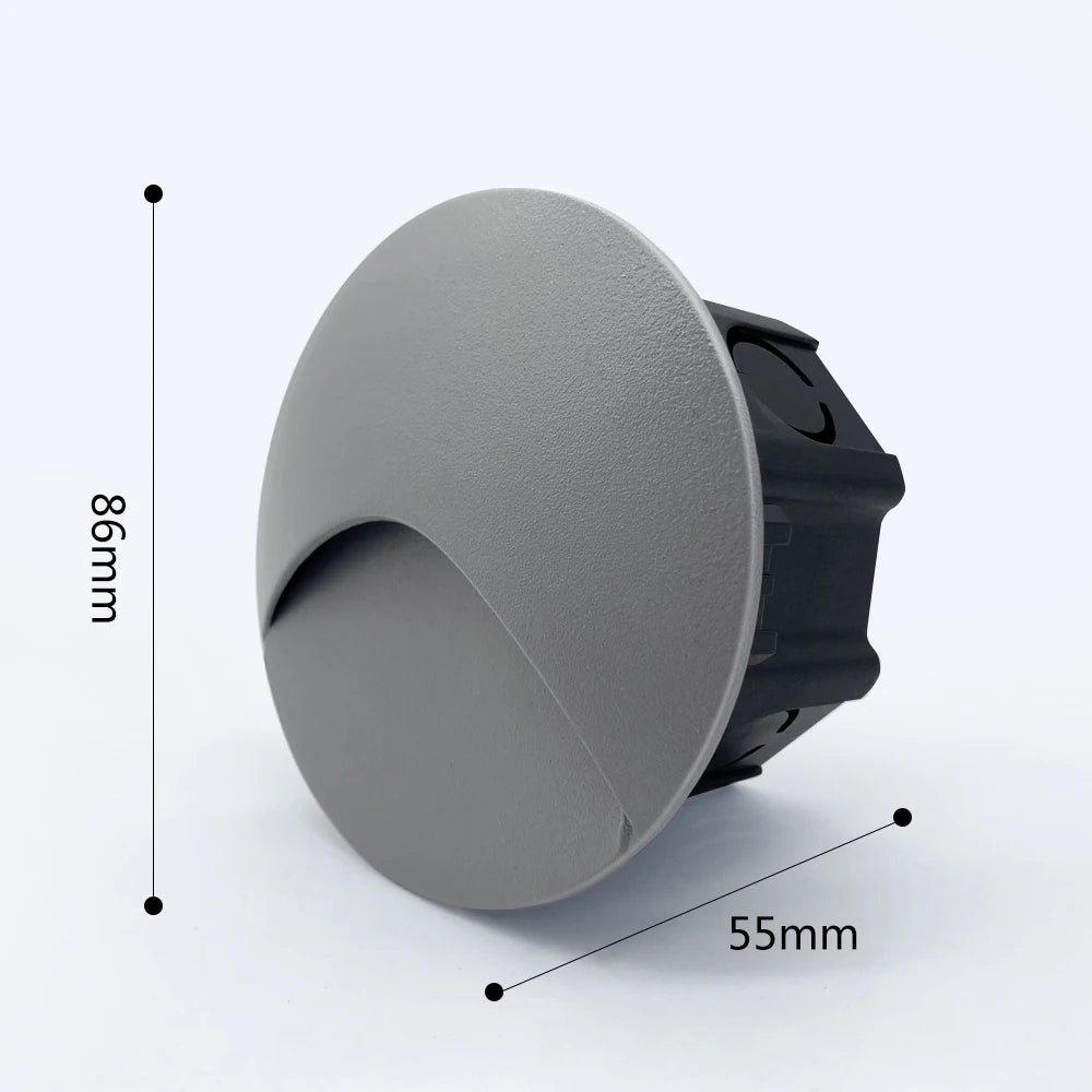 SANDIY Outdoor Lighting LED Sensor Embedded Wall Lamps Waterproof Outside Night Light Footlight+60mm Box for Stair&Step Garden