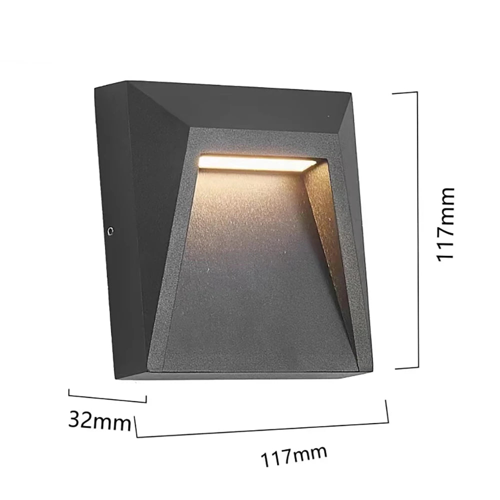 Outdoor LED Surface Mounted Light Waterproof Universal Wall Lamp for Garage Basement Channel Ramp Passage Entrance Step 12V 220V