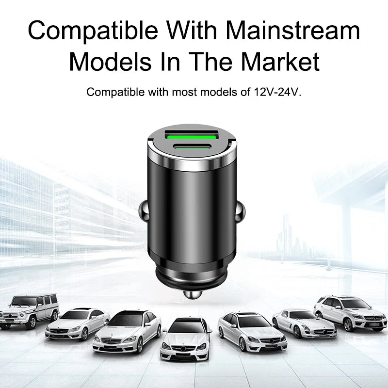 Trendx Store - 200W Mini Car Charger - Snelle Opladen - Compact Design
