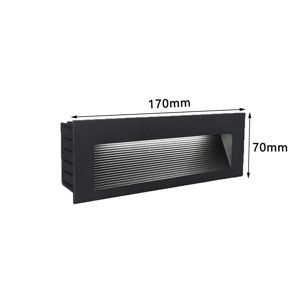 SANDIY Waterproof Led Stair&Step Light Outdoor Wall Sconce Lamp Big Embedded Nightlight 12v 220v for House Yard Balcony Terrace