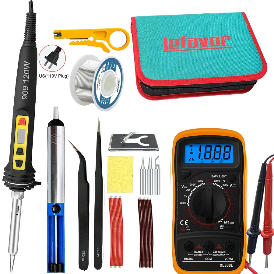 Trendx Store - 120W Digital Soldering Iron Kit - Dual Calibration - 200-600°C