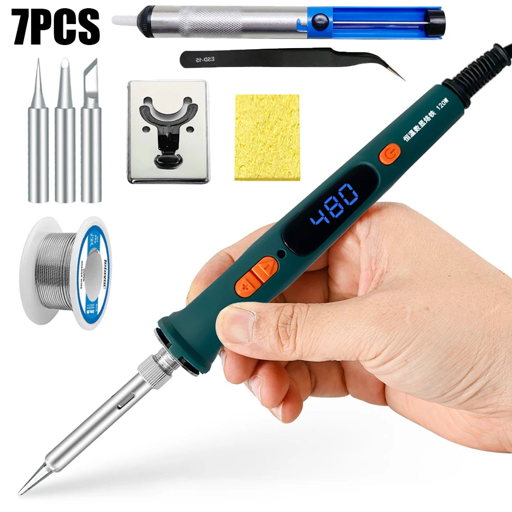 Trendx Store - 120W Soldering Iron Kit - Dual Calibration - 200-600°C