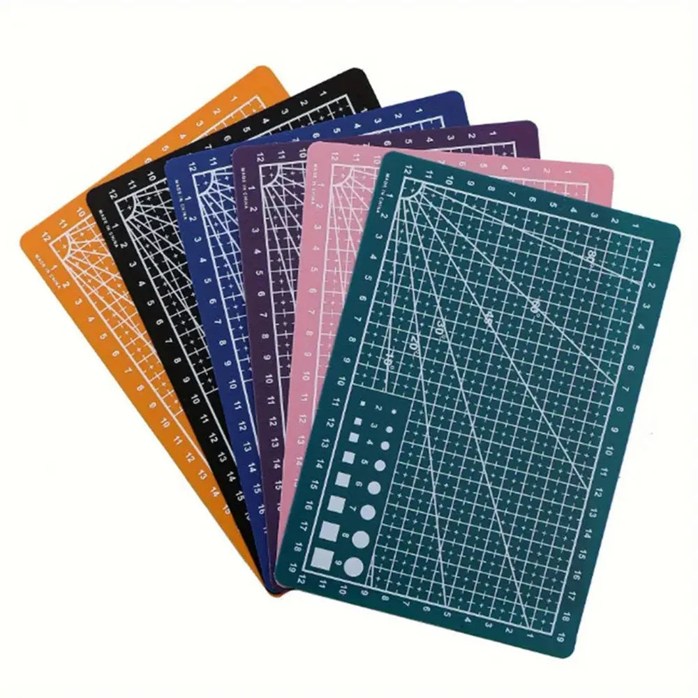 A4 Self-Healing Cutting Mat 1-Pack - Double-Sided Plastic Craft Board with Grid for Sewing, Scrapbooking & Fabric