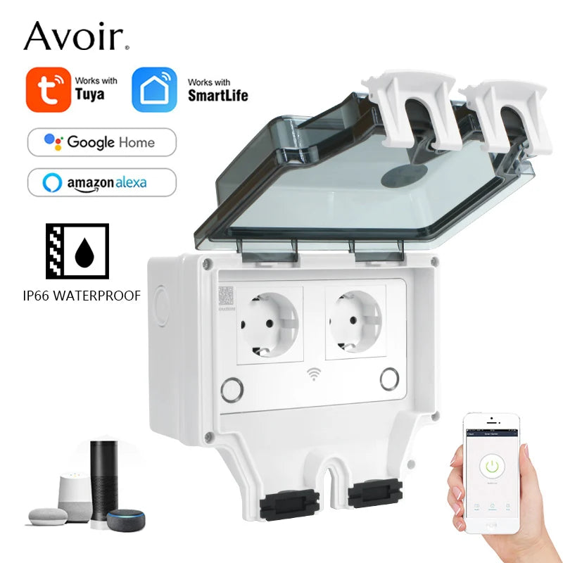 Trendx Store - Avoir Tuya IP66 - Dual USB Charging - Wifi Smart Life