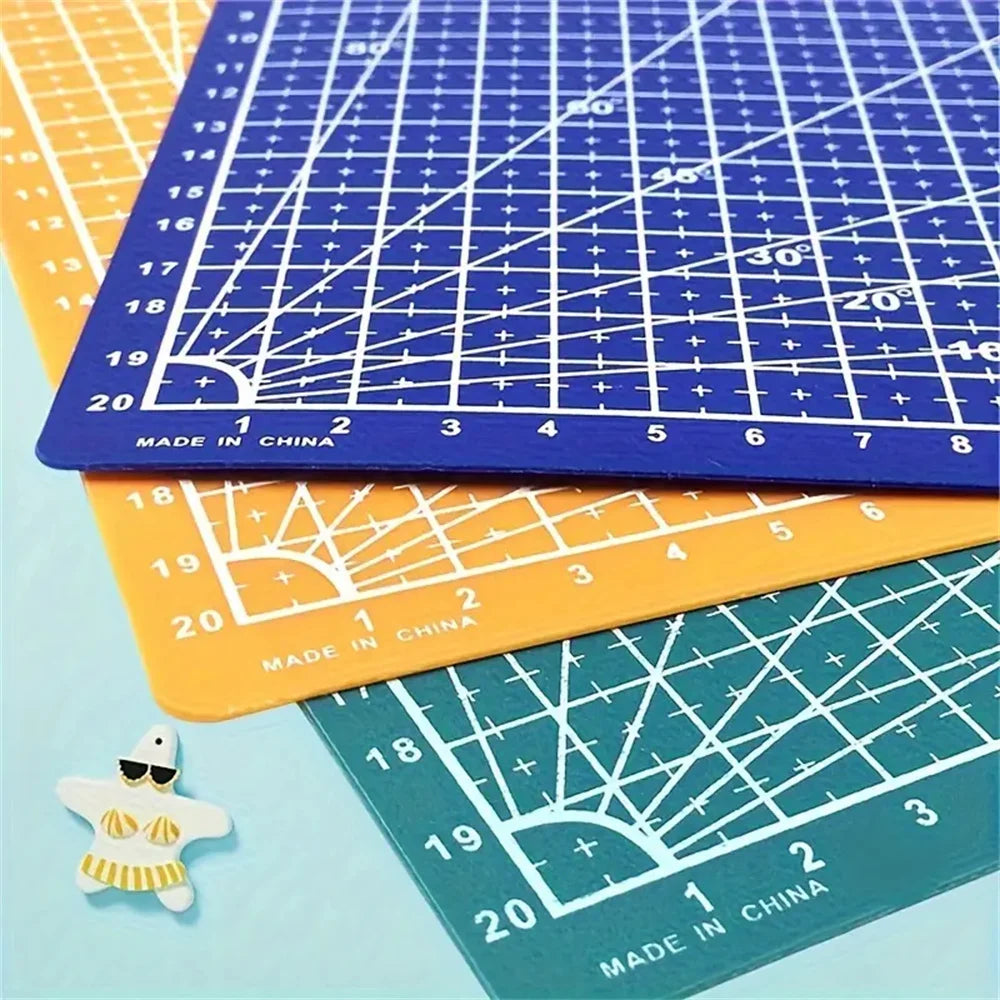 A4 Self-Healing Cutting Mat 1-Pack - Double-Sided Plastic Craft Board with Grid for Sewing, Scrapbooking & Fabric
