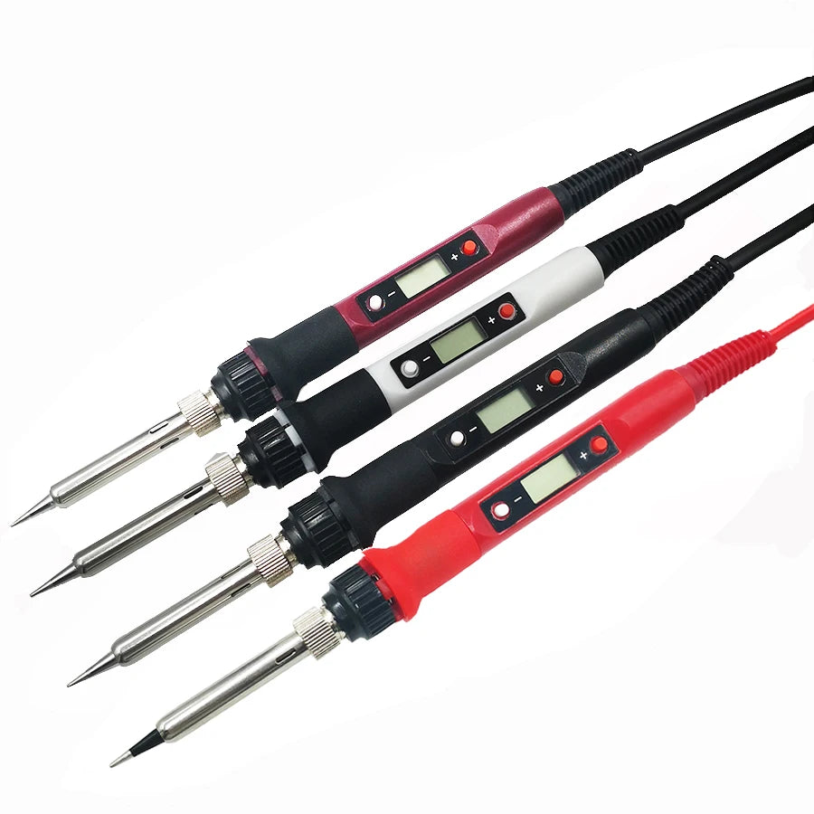 80W Digital Electric Soldering Iron Set Kit 220V 110V Temperature Adjustable LCD Display Solder Welding Iron Tool Tips 60W/80W