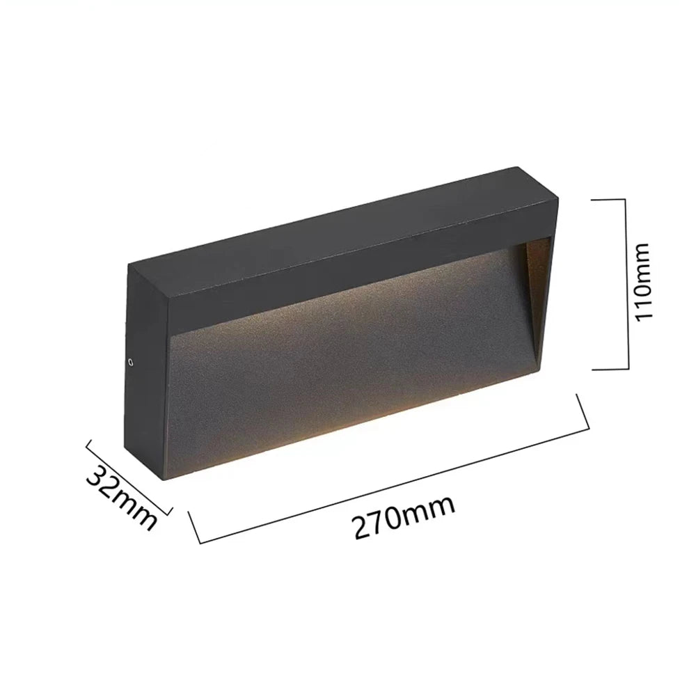 Outdoor LED Surface Mounted Light Waterproof Universal Wall Lamp for Garage Basement Channel Ramp Passage Entrance Step 12V 220V