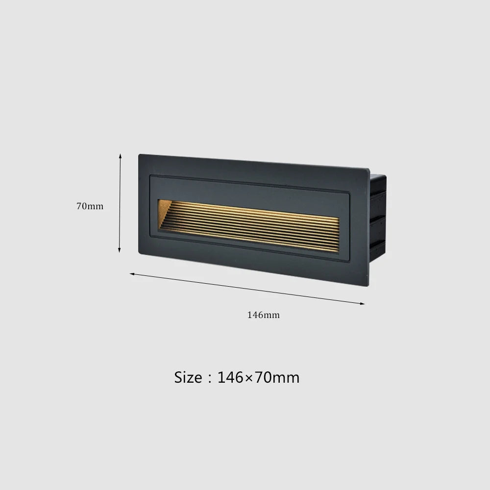 SANDIY Waterproof Led Stair&Step Light Outdoor Wall Sconce Lamp Big Embedded Nightlight 12v 220v for House Yard Balcony Terrace