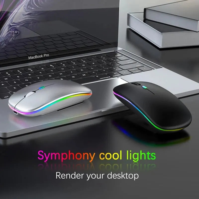 Wireless Mouse | RGB Rechargeable | Bluetooth Mice | Wireless Computer Mouse | LED Backlit | Ergonomic Gaming Mouse | for Laptop PC | 3600DPI