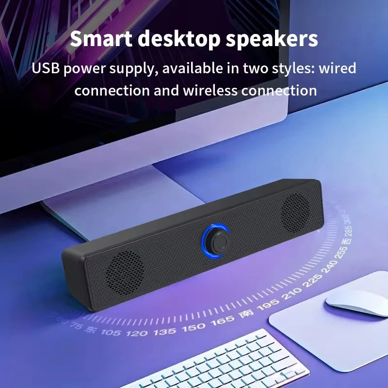 Long Wired Bluetooth Small Speaker | Double Speakers | High Volume | Computer Mobile Phone | Home TV | Notebook Multimedia | Desktop Speaker