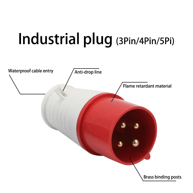 IP44 Industrial Plug and Socket | Waterproof Connector | 3PIN | 4PIN | 5PIN | 16A/32A | Waterproof Electrical Connection | Wall Mount Socket