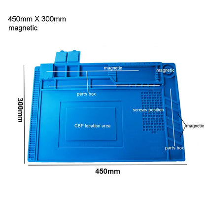 Silicone Soldering Pad Desk Platform Mat for Welding Station Iron Phone PC  Repair Magnetic Heat Insulation No Lead S-160