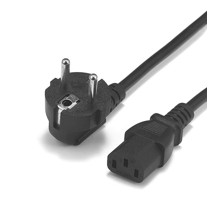 EU Plug | Power Supply Cable | 3 Prong | 1.2m | IEC C13 | USA | AU | UK | AC Power Extension Cord | For Desktop Computer | Monitor | TV | Projector