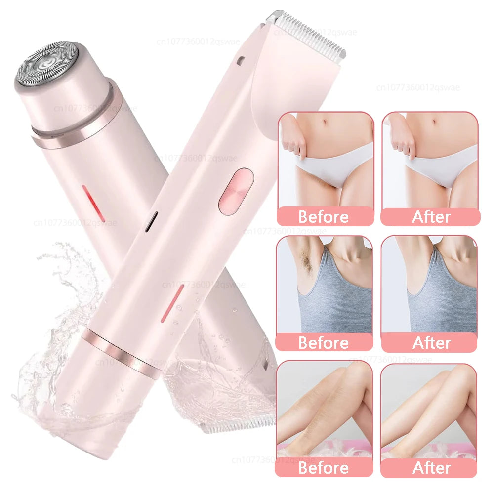 Electric Shaver for Women – Rechargeable Bikini, Legs & Underarm Razor with Detachable Head