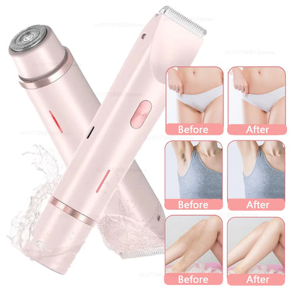 Electric Shaver for Women – Rechargeable Bikini, Legs & Underarm Razor with Detachable Head