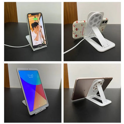 UKGO Folding Stand Holder Cradle for MagSafe Wireless Charger Holder for iPhone15 11 14 Pro Max Portable Desk Mobile Phone Stand