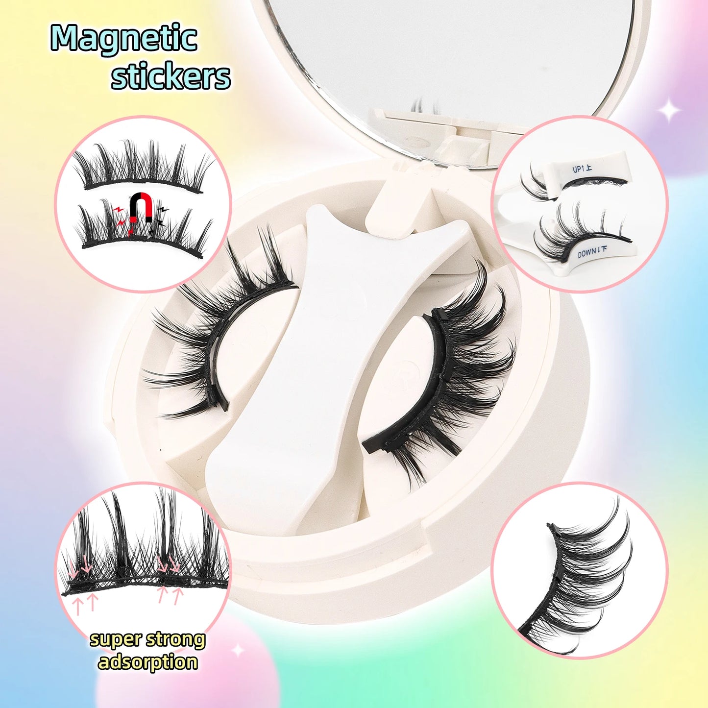 Magnetic Eyelashes with Applicator – Natural, Reusable, No Glue