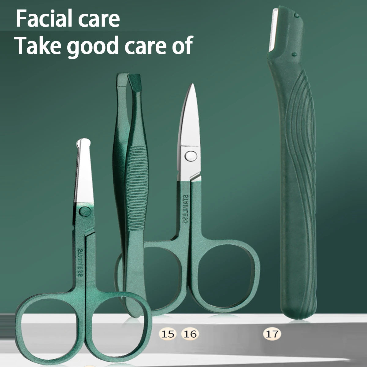 7-35 Piece Stainless Steel Nail Care Kit – Portable Travel Manicure Set with Nail Clippers & Cuticle Scissors