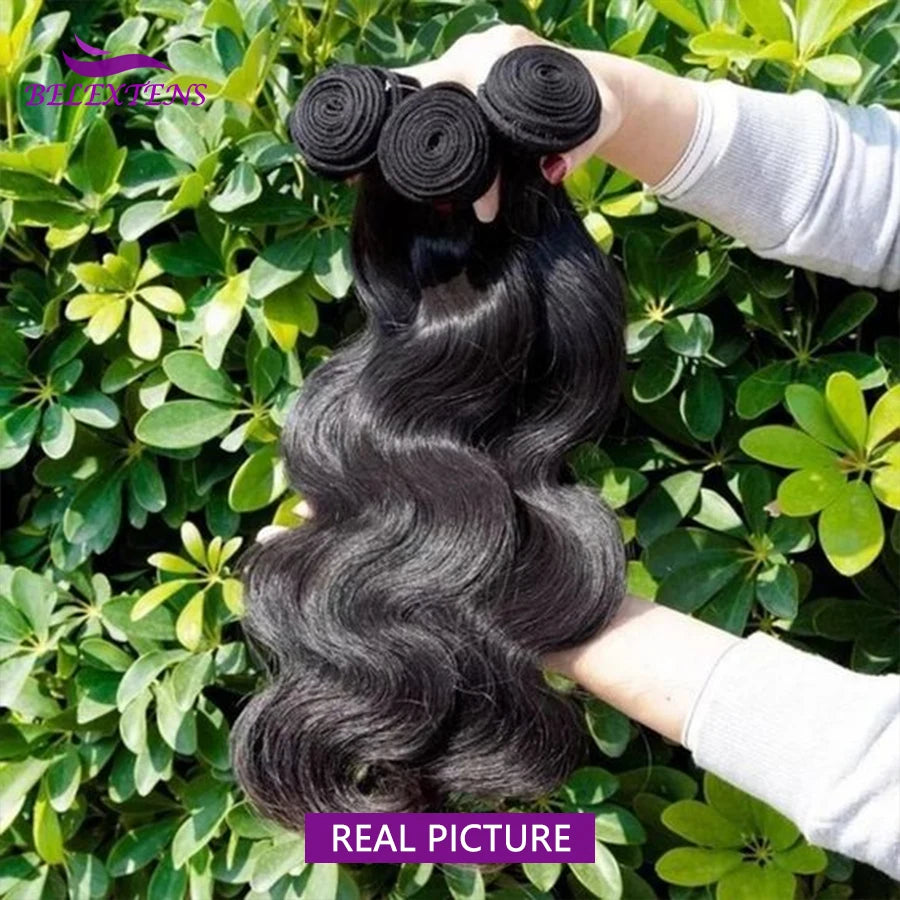 100% Human Hair Bundles 12A Brazilian Body Wave – Weave Extensions 12–32 Inch