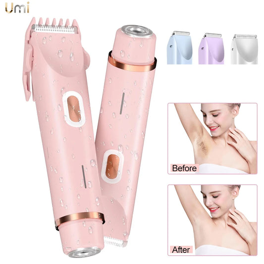 Electric Shaver for Women – Rechargeable Bikini, Legs & Underarm Razor with Detachable Head