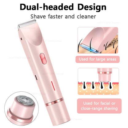 Electric Shaver for Women – Rechargeable Bikini, Legs & Underarm Razor with Detachable Head