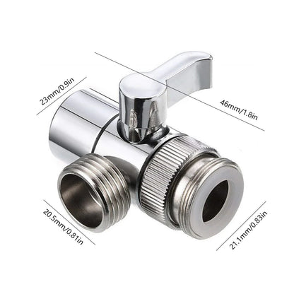 3-Way Faucet Diverter Valve – Leak-Proof Sink Tap Connector for Kitchen & Bathroom