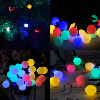 Camping Solar String Lights | Outdoor 20/50 LED Crystal Globe Lights | Waterproof Solar Fairy Light | For Garden Christmas Party Decor