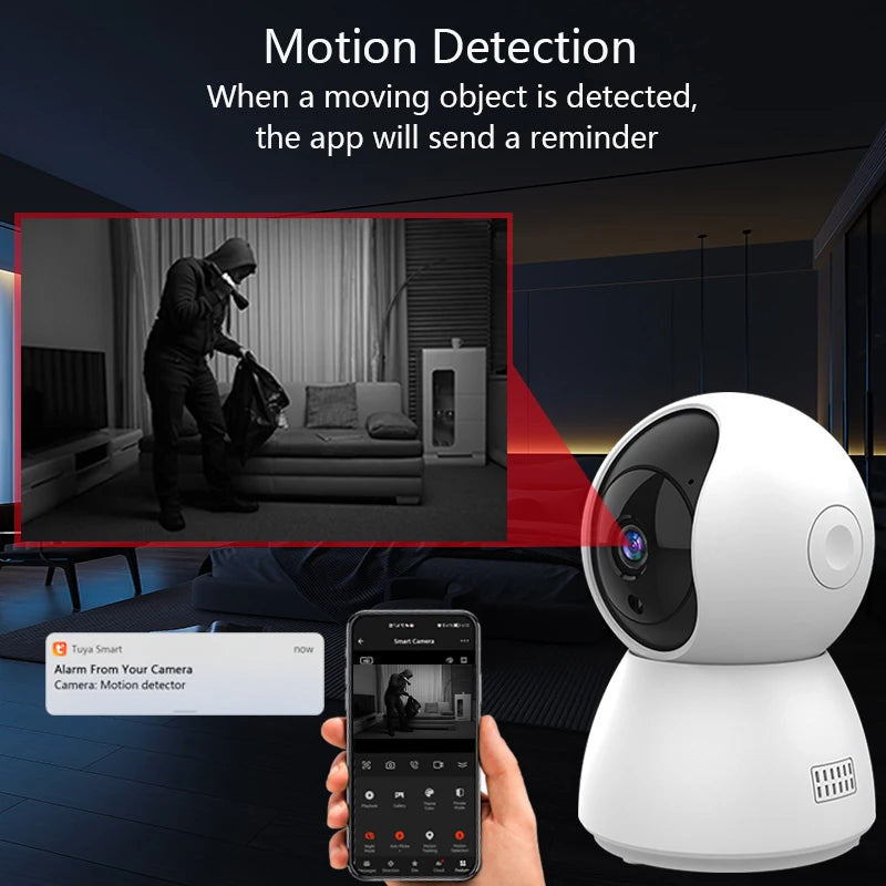 HD 4MP Tuya Smart Mini WiFi IP Camera | Surveillance Camera | Automatic Tracking | Indoor Wireless Security | Home CCTV | Baby Monitor