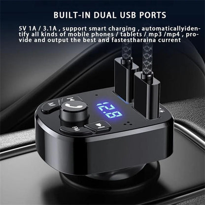 Car MP3 Player | FM Transmitter | Draadloze Bluetooth 5.0 | Ruisonderdrukking Audio-ontvanger | Auto Kit Handfree | Dual USB | Auto Snellader