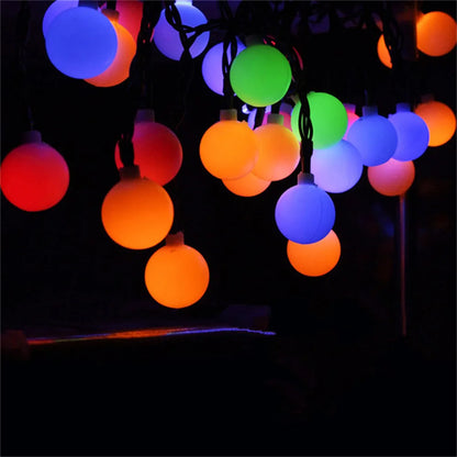 Camping Solar String Lights | Outdoor 20/50 LED Crystal Globe Lights | Waterproof Solar Fairy Light | For Garden Christmas Party Decor