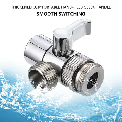 3-Way Faucet Diverter Valve – Leak-Proof Sink Tap Connector for Kitchen & Bathroom
