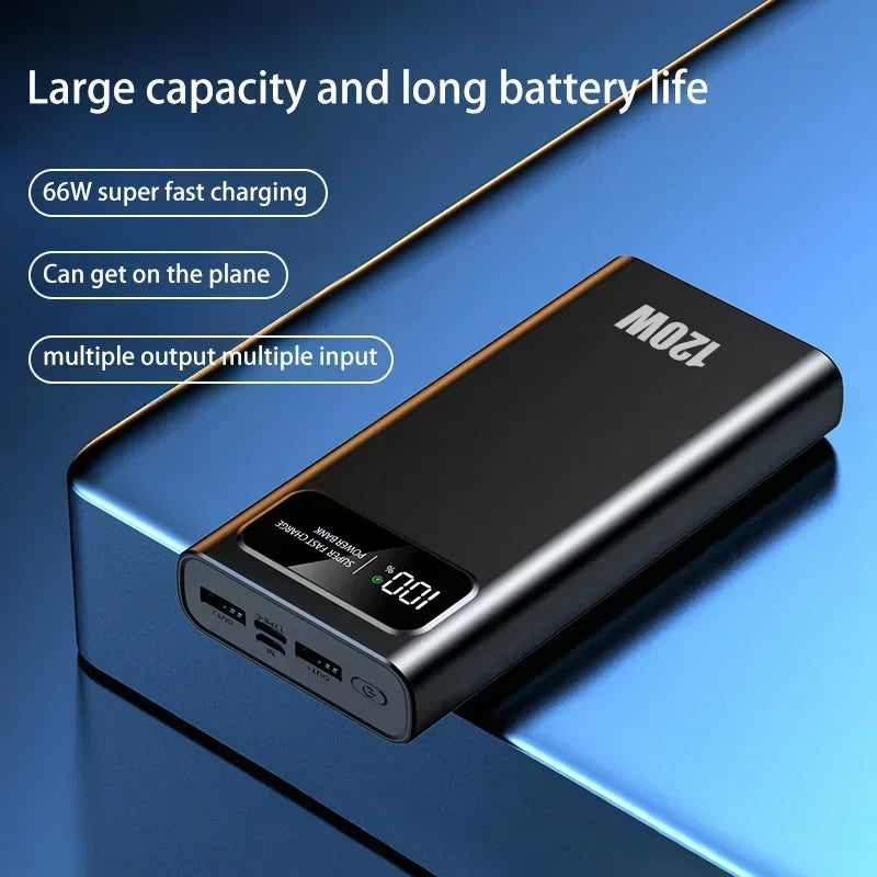 Xiaomi Power Bank | 200000mAH | 120W Super Fast Charging | High Capacity | Digital Display | Power Bank | For iPhone | Samsung | Xiaomi