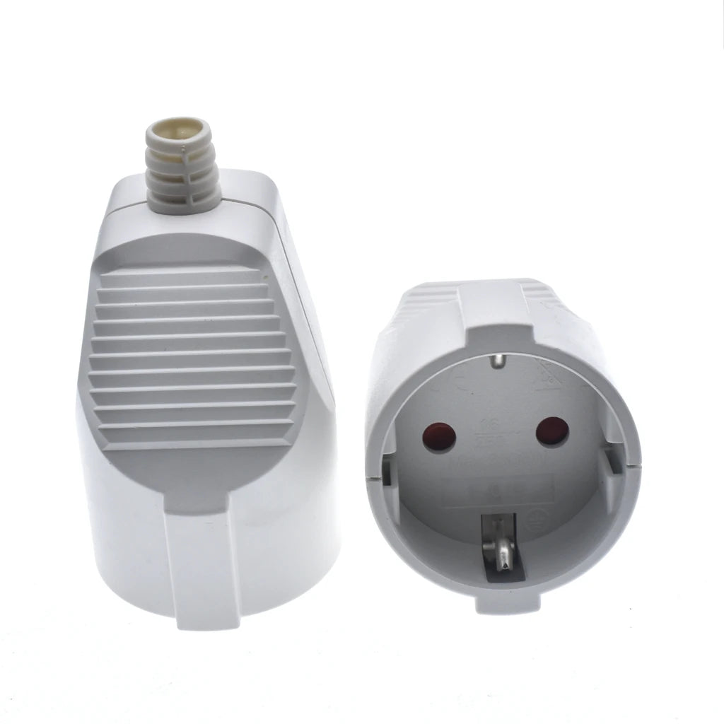 250V 16A Male Female Assembly | Receptacle Connector | French | Russia | Korea | German | EU Schuko | Power Cord | Wired Cable Plug | Socket