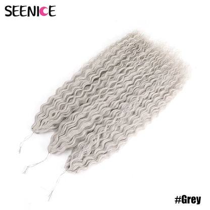 Ariel Curl Synthetic Crochet Hair 22 Inch – Water Wave Deep Curl Twist Braiding Hair Extension, Ombre Blonde Pink